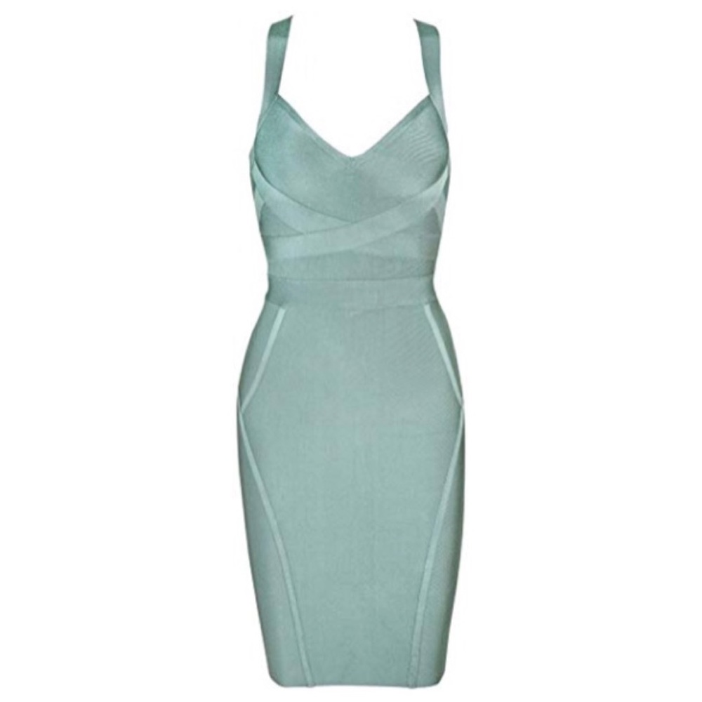Crossback bodycon bandage dress